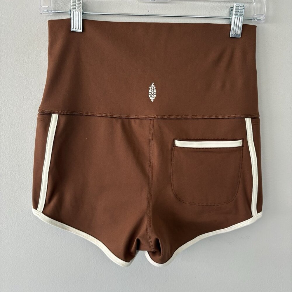 Free People Movement Women’s Medium Island Time Shorts Brown Argan Oil EUC